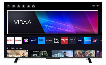 Toshiba 40LV2E63DAZ VIDAA Smart TV – 40 Zoll Full HD. Schwarzer, rechteckiger TV für Full HD-Inhalte & Smart TV.