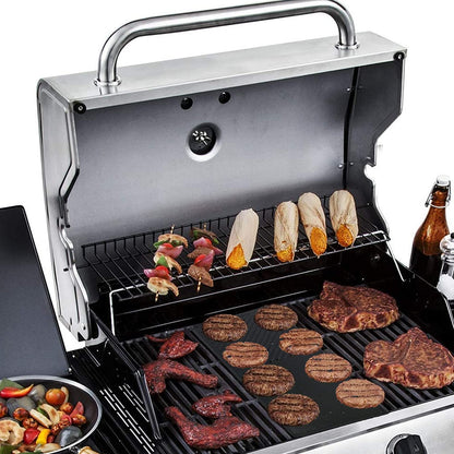 Uniflasy Grillrost mit Grillplatte Gusseisen 43 x 63 cm für Gasgrill