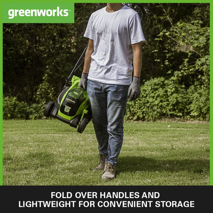 Greenworks GD24LM33K2 Akku-Rasenmäher 24V, 33 cm Schnittbreite