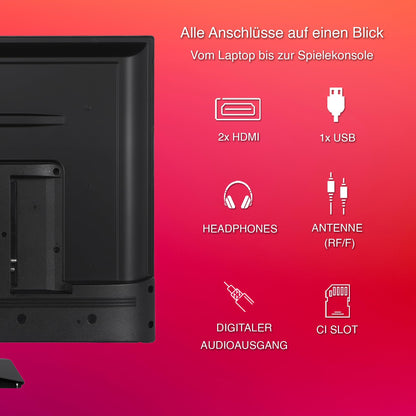 TELEFUNKEN XH32N750M Fernseher 32 Zoll HD-Ready, schwarz