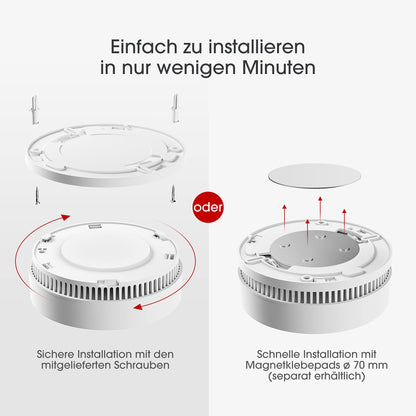 X-Sense Rauchmelder SD2J0AX fotoelektrisch 10 Jahre Batterie 5er-Set