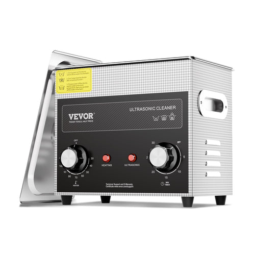 VEVOR Ultraschallreiniger 3L digital - mit Heiztimer, rechteckiges Edelstahlgehäuse. Reinigt Kleinteile durch Kavitation.