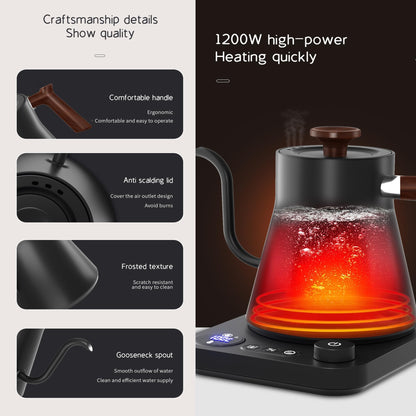 RHD Heisswasserspender Schwanenhals Schwarz 0.9L – 40-100°C
