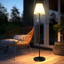 Bawoo Solar Stehlampe Outdoor mit Lichtsensor, RGB, IP65, höhenverstellbare Aluminiumleuchte für Terrasse und Garten