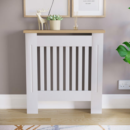 Vida Designs Arlington Moderne MDF Heizkörperabdeckung – Weiss, Klein