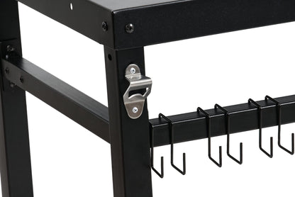 BBQ-Toro Grillwagen BQT3 schwarz, Grilltisch aus Stahl 85 x 50 x 81 cm