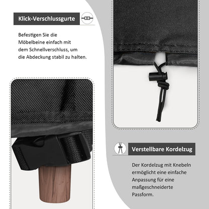 Dokon Gartenmöbel-Abdeckung wasserdicht 300x250x100 cm 420D Oxford