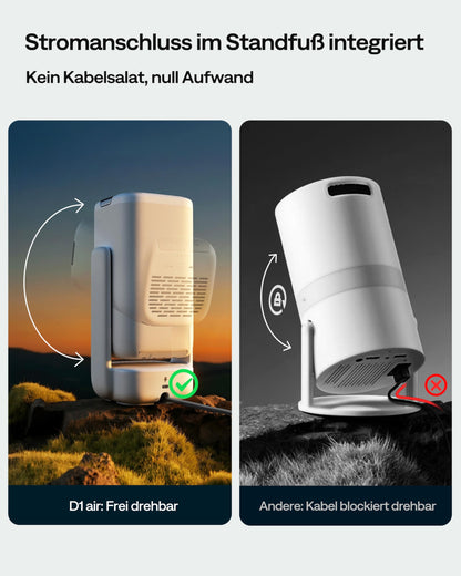 Aurzen D1 air Smart Beamer, Full HD 1080p, HDR10, weiss