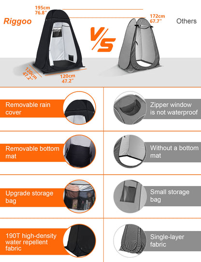 riggoo Pop-Up Duschzelt Toilettenzelt Umkleidezelt UV 50+