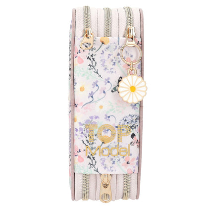 Depesche TOPModel Summer Feeling Federtasche, gefüllt, 3 Fächer, rosa