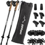 gipfelsport Nordic Walking Stöcke Carbon, verstellbar 77-120 cm, mit Handschlaufen
