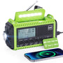 Mesqool CR1009Pro DAB Kurbelradio DAB+/UKW Solar Notfallradio, grün, mit Handkurbel und Solarpanel