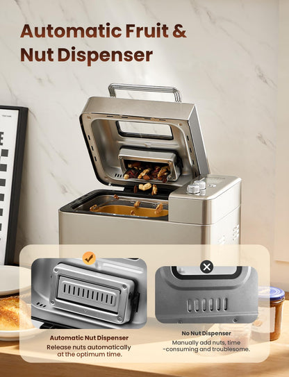 Neretva Brotbackautomat PE9709SU, 17 Programme, Keramik-Backform