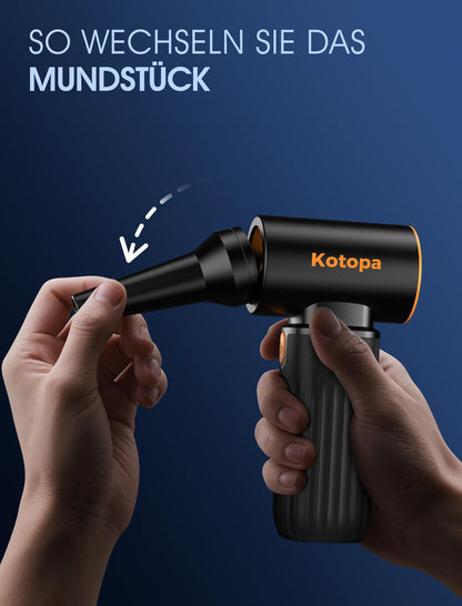 Kotopa Elektrisches Staubgebläse MS-C002, 200000 U/min, Schwarz