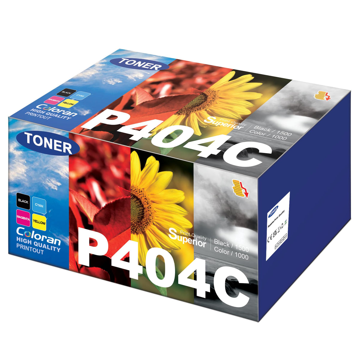 Coloran CLT-P404C Toner Set 4er-Pack kompatibel für Samsung Xpress, vier Tonerkartuschen in Schwarz, Cyan, Magenta und Gelb