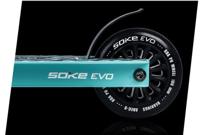 SOKE Evo Stunt-Scooter mit ABEC-9 Lagern und Aluminium-Deck, hellblau