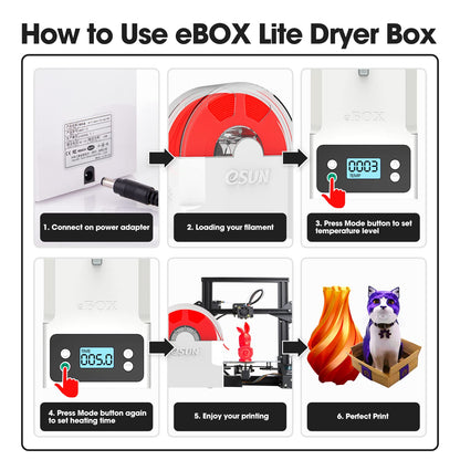 eSUN eBOX Lite Filament-Trockenbox für 3D-Drucker-Filament