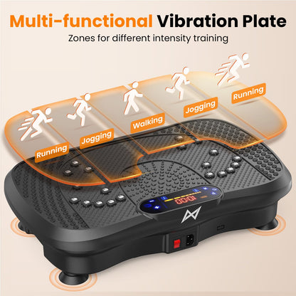 AXV Vibrationsplatte SLIM, Ganzkörpertraining, 120 Stufen, Bluetooth