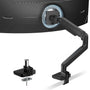 ARES WING Monitor Arm Gasfeder 17-49 Zoll - Schwarz. Beweglicher, schwarzer Arm mit Gasfeder zur ergonomischen Monitorpositionierung.