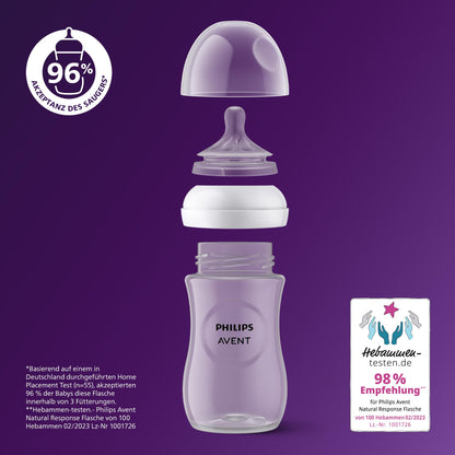 Philips Avent Natural Response Geschenkset, 2 Flaschen + 4 Schnuller