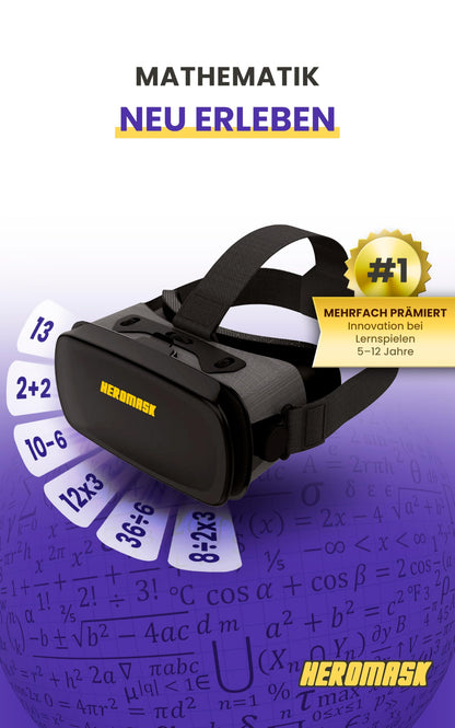 Heromask VR-Brille für Kinder mit Mathe-Spielen, 5–12 Jahre