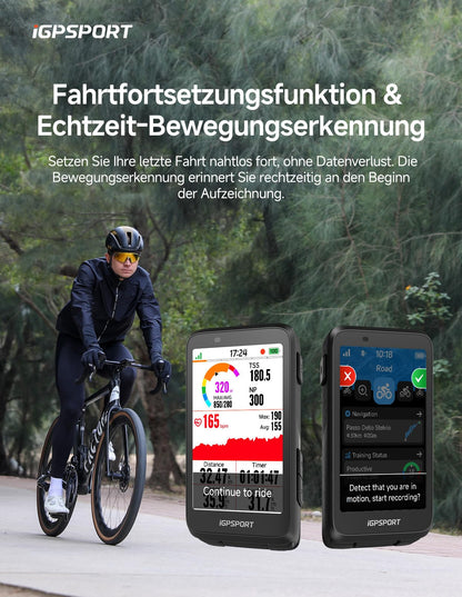 iGPSPORT BiNavi GPS-Fahrradcomputer kabellos mit 3,5-Zoll-Touchscreen