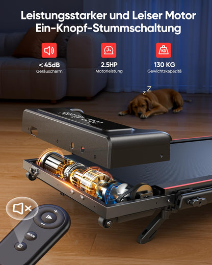 FitFlow 4in1 Walking Pad – klappbar, Steigung, Under Desk 12km/h