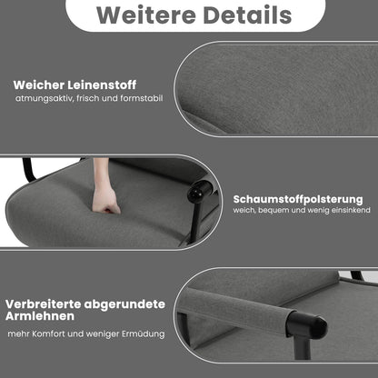 WOLTU Schlafsessel 3-in-1 mit Bettfunktion – Dunkelgrau