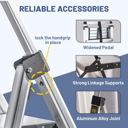 XinSunho Stufenleiter Klappbar Aluminium - 5 Stufen