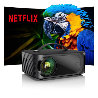 ONOAYO Smart Mini Beamer 4K - WiFi6 Full HD 1080p. Rechteckiger Mini-Projektor für Heimkino und Präsentationen.