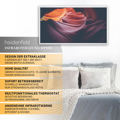 Heidenfeld HF-HP105 Infrarot Heizkörper - 800W Strand