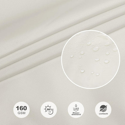 HAIKUS Sonnensegel wasserdicht 3 x 4 m rechteckig Creme mit UV-Schutz