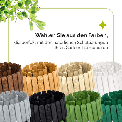 Garronda Rasenkante aus Holz, Rollborder 200 x 30 cm, dunkelbraun
