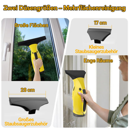 Eave Fenstersauger kabellos, Fensterreinigungsset, 28/17 cm Klingen