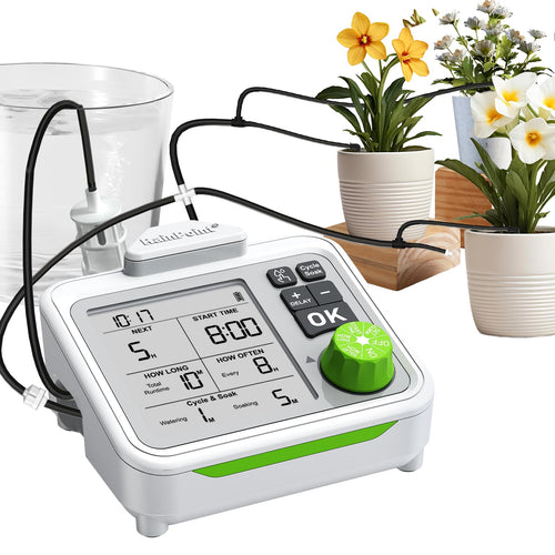 RAINPOINT Automatisches Bewässerungssystem für 20 Zimmerpflanzen, mit LCD-Display und Mikrotropfern