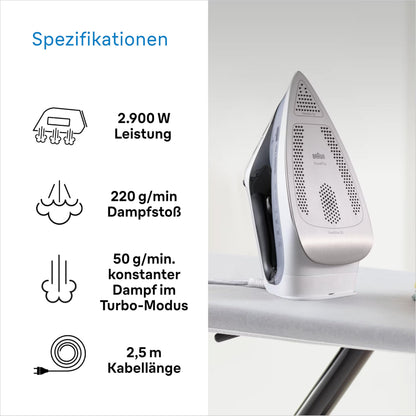 Braun TexStyle 7 Pro Dampfbügeleisen SI 7149 WB, 2900 Watt