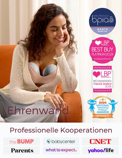 Momcozy Mobile Flow M9 Doppelmilchpumpe elektrisch freihändig, Grau