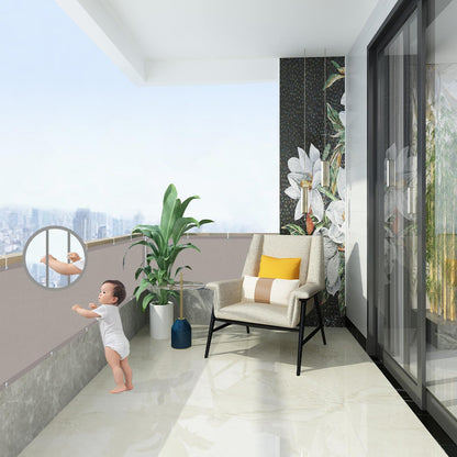 AXT SHADE Balkon Sichtschutz 90x800 cm wetterfest Taupe