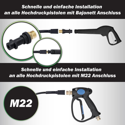 McFilter Rohrreinigungsschlauch Set 15 m, 200 bar, für Kärcher K2-K7