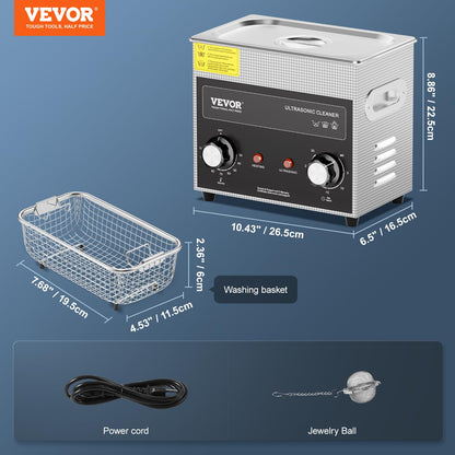 VEVOR Ultraschallreiniger 3L digital - mit Heiztimer