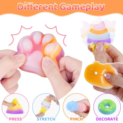 Highttoy Squishy Bastelset mit Flüssigsilikon, 480 ml und 6 Formen