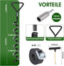 Payivsve Bodenanker Trampolin 8er-Set, Erdanker mit Gurten aus schwarz beschichtetem Metall