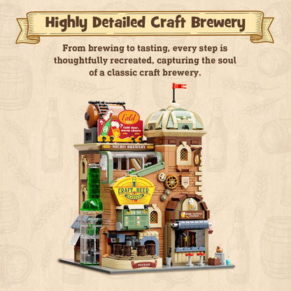PANTASY Craft Beer Brauerei Vintage Mikrobrauerei Klemmbaustein-Set