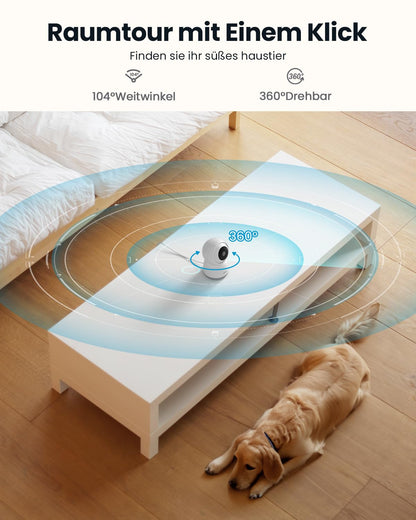 ieGeek 2K Überwachungskamera Innen SC1, WLAN Babyphone mit Nachtsicht