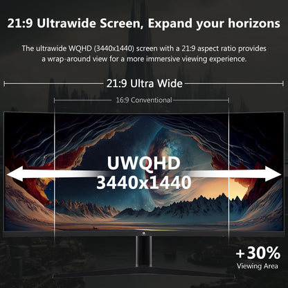 Z-Edge 34 Zoll Ultrawide Curved Gaming Monitor 165Hz WQHD