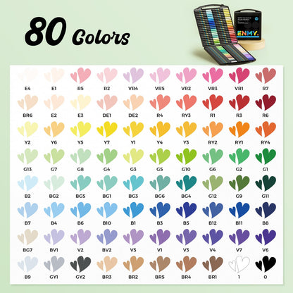 ENMY Acrylmalstifte Set 80 Farben, direkte Flüssigacryl-Marker