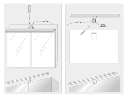 SEBSON LED Spiegelleuchte Bad IP44 - 120cm neutralweiss 4000K