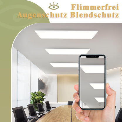 ZMH LED Panel Deckenleuchte 120x30cm 40W Dimmbar Weiss
