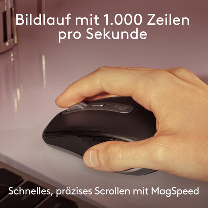 Logitech MX Anywhere 3S for Mac – kabellose Bluetooth-Maus, Hellgrau