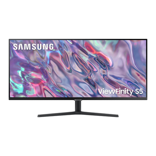 Samsung ViewFinity S50C S34C500GAU Monitor, 34 Zoll, Schwarz. Rechteckiger Bildschirm zur Darstellung von Computerinhalten.